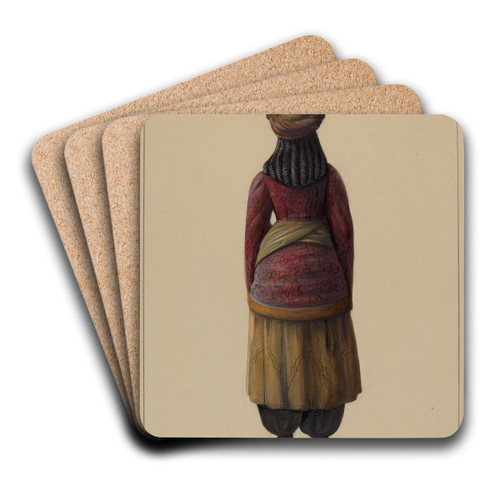 Cigar Store Figure by Mina Lowry Art Drink Coaster set
