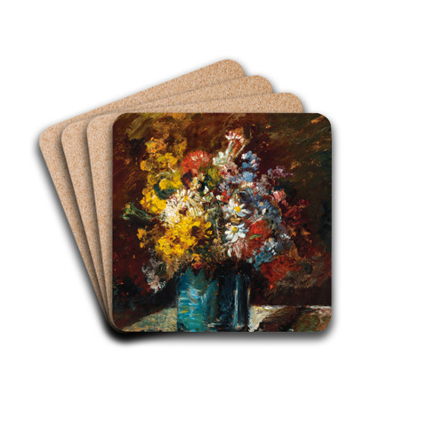Fleurs Divers by Adolphe Monticelli Drink Coasters - set of 4 Fleurs Divers by Adolphe Monticelli Drink Coasters - set of 4