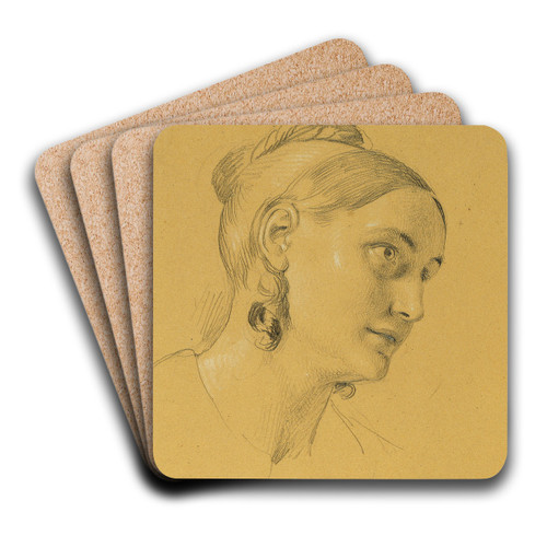 Weibliche Studie zum 'Einzug nach dem Pariser Frieden' by Johann Peter Krafft Art Drink Coaster set