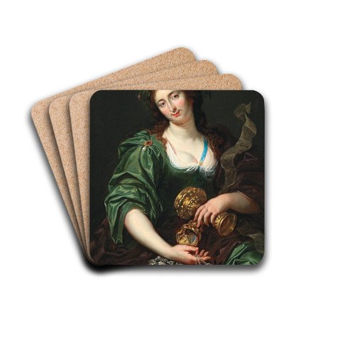 An Allegory of Fortune by Abraham Janssens Drink Coasters - set of 4 An Allegory of Fortune by Abraham Janssens Drink Coasters - set of 4