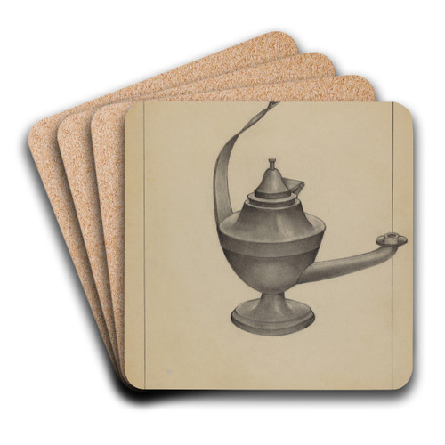 Lamp by Herman Bader Art Drink Coaster set Lamp by Herman Bader Art Drink Coaster set