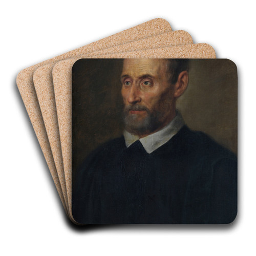 Portret van Godefridus Wendelinus by Thomas Willeboirts Bosschaert Art Drink Coaster set Portret van Godefridus Wendelinus by Thomas Willeboirts Bosschaert Art Drink Coaster set