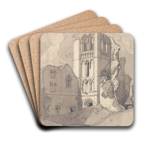 Castle Acre Priory, Norfolk by John Sell Cotman Art Drink Coaster set