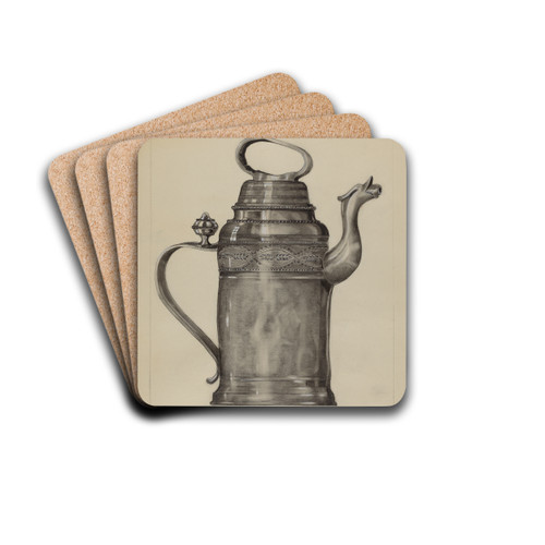 Pewter Pitcher by A. Zimet Drink Coasters - set of 4
