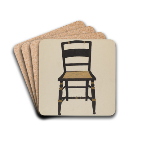 Hitchcock Chair by Genevieve Sherlock Drink Coasters - set of 4