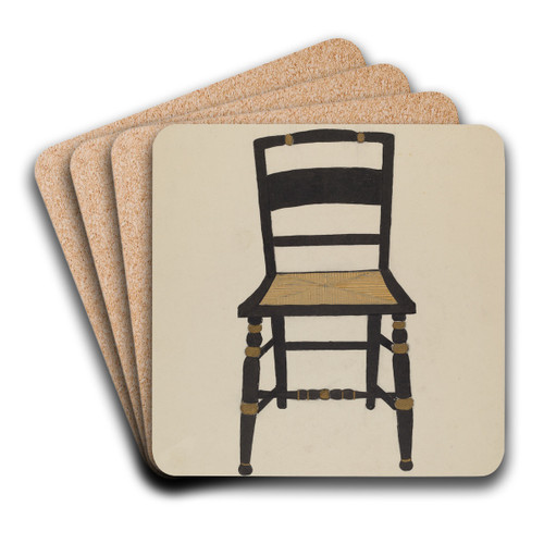 Hitchcock Chair by Genevieve Sherlock Art Drink Coaster set