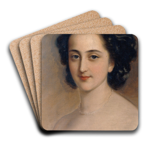 Grfin Mako by Franz Schrotzberg Art Drink Coaster set