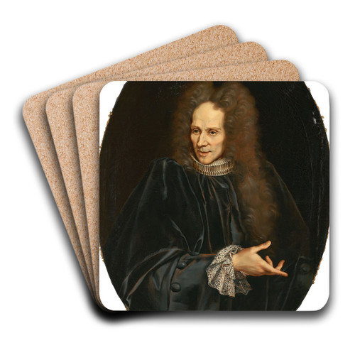 Portrait of a gentleman by Giovanni Maria delle Piane Art Drink Coaster set
