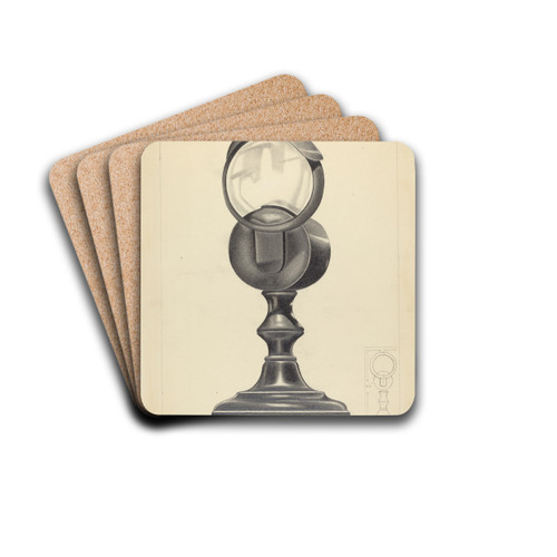 Bull's Eye Lamp by Charlotte Winter Drink Coasters - set of 4