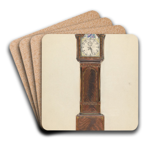 Clock by Ruth Bialostosky Art Drink Coaster set