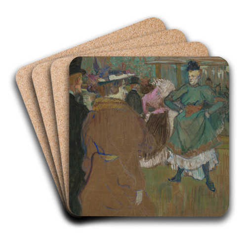 Quadrille at the Moulin Rouge by Henri de Toulouse-Lautrec Art Drink Coaster set Quadrille at the Moulin Rouge by Henri de Toulouse-Lautrec Art Drink Coaster set