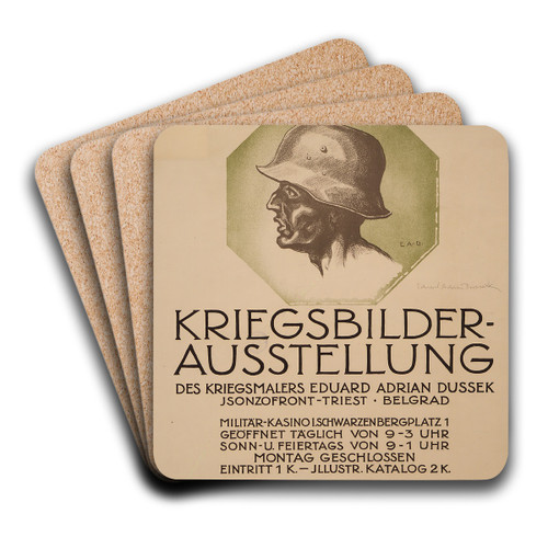 Kriegsbilderausstellung by Eduard Adrian Dussek Art Drink Coaster set