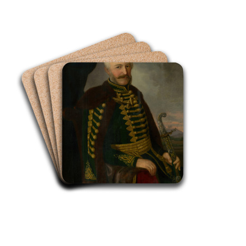 Portrait of J. Szmrecsnyi by Jozef Boetech Klemens Drink Coasters - set of 4