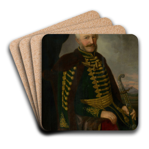 Portrait of J. Szmrecsnyi by Jozef Boetech Klemens Art Drink Coaster set