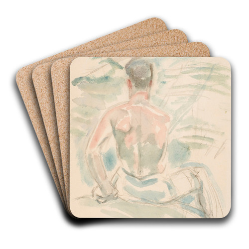 Angler by Magnus Enckell Art Drink Coaster set