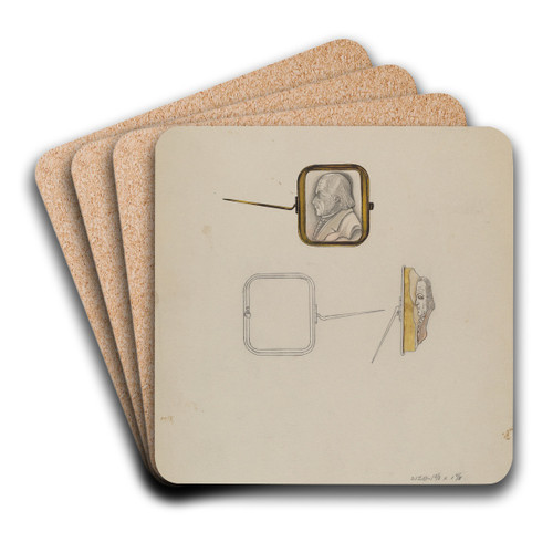Cameo Brooch by Grace Halpin Art Drink Coaster set