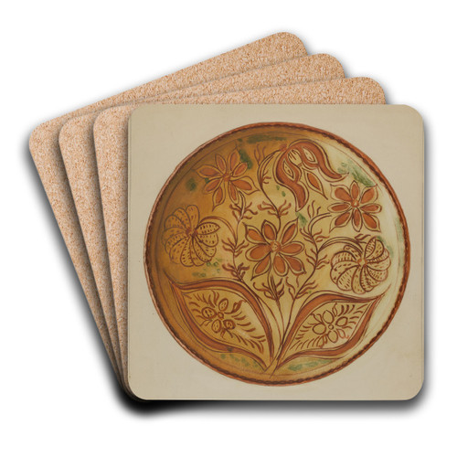 Plate by Hedwig Emanuel Art Drink Coaster set