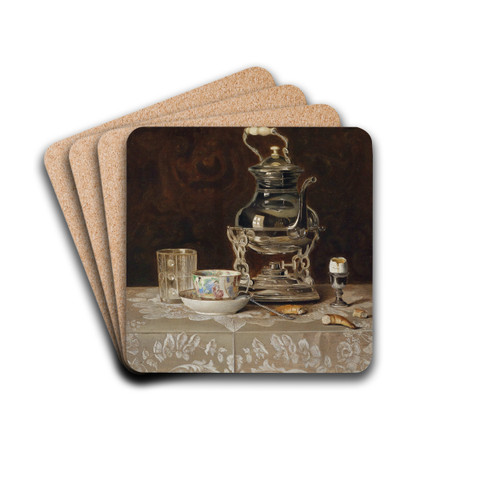 Stillleben Mit Samovar by Max Schdl Drink Coasters - set of 4 Stillleben Mit Samovar by Max Schdl Drink Coasters - set of 4