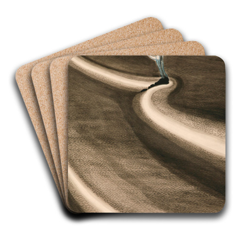 Fillettes devant la vague by Lon Spilliaert Art Drink Coaster set Fillettes devant la vague by Lon Spilliaert Art Drink Coaster set
