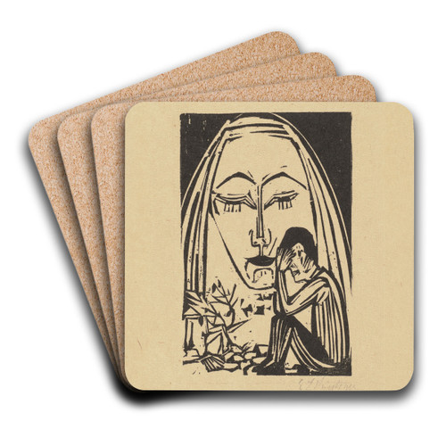 Die Erinnerung by Ernst Ludwig Kirchner Art Drink Coaster set