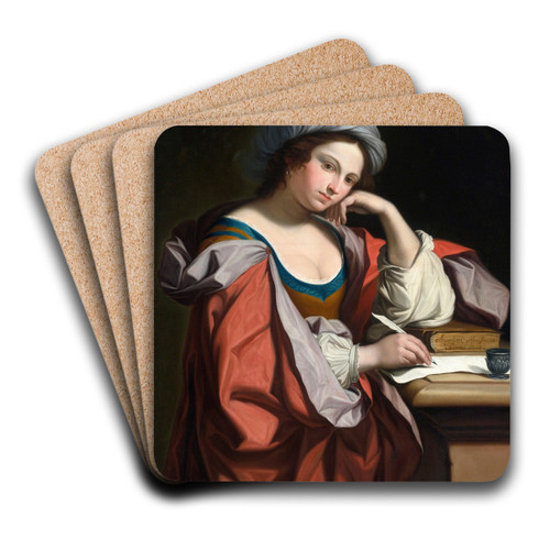 A Sybil by Angelica Kauffmann Art Drink Coaster set