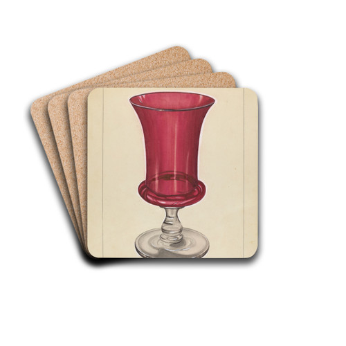 Vase by John Fisk Drink Coasters - set of 4 Vase by John Fisk Drink Coasters - set of 4