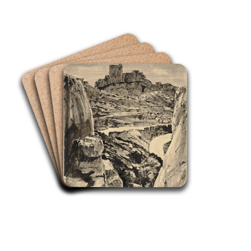 Les Baux-de-Provence by Hermann Lismann Drink Coasters - set of 4