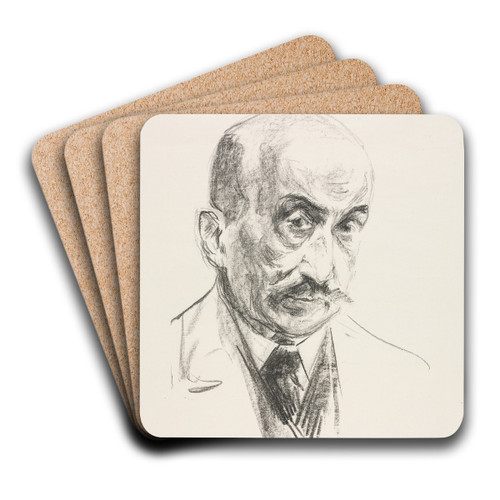 Self-Portrait by Max Liebermann Art Drink Coaster set