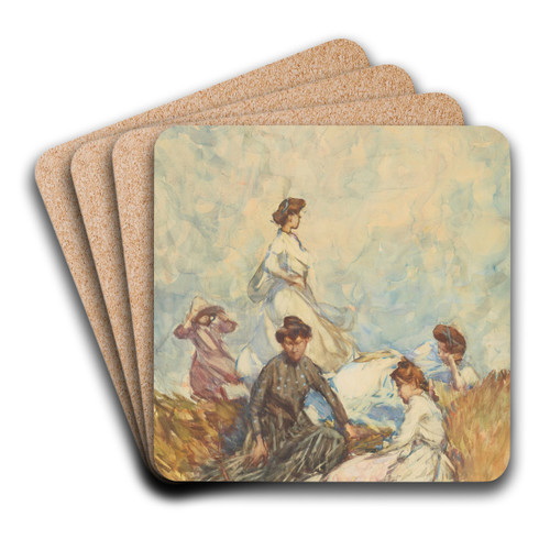 The hilltop by Frances Hodgkins Art Drink Coaster set The hilltop by Frances Hodgkins Art Drink Coaster set