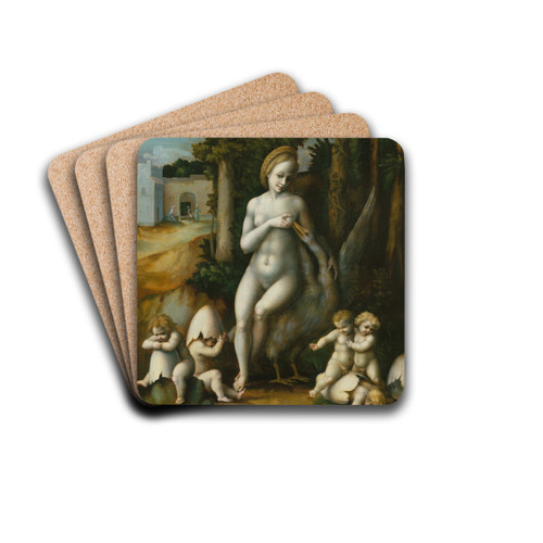 Leda and the Swan by Bacchiacca Drink Coasters - set of 4