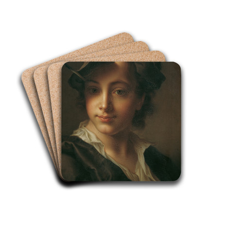 Knabenbildnis by Christian Seybold Drink Coasters - set of 4