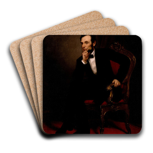 Abraham Lincoln by George Peter Alexander Healy Art Drink Coaster set