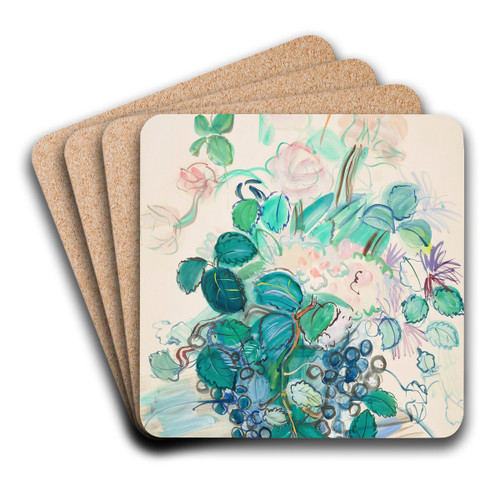 Bouquet  la grappe et aux roses by Raoul Dufy Art Drink Coaster set