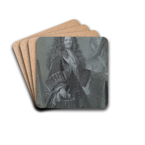Portrait of aGentleman by Hyacinthe Rigaud Drink Coasters - set of 4