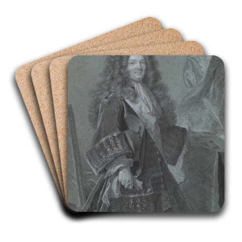 Portrait of aGentleman by Hyacinthe Rigaud Art Drink Coaster set