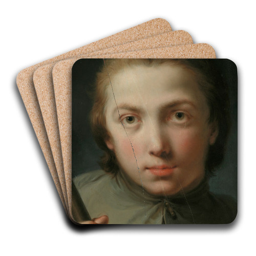 Head of a Boy by Gaetano Gandolfi Art Drink Coaster set