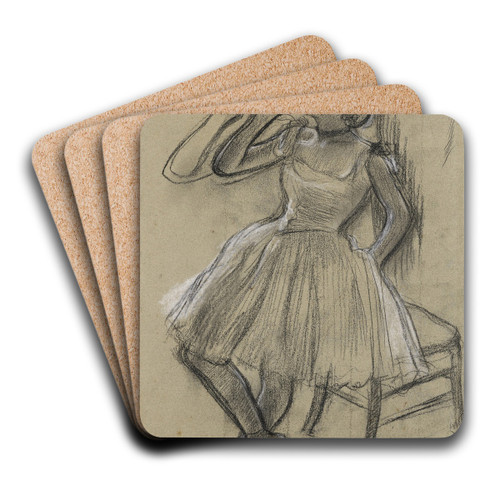Danseuse la rose by Edgar Degas Art Drink Coaster set