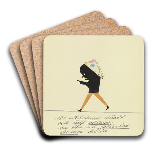 Die Kleinen sucht ich auf allein ' by John Elsas Art Drink Coaster set