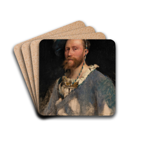 Portrait of Gustave Courtois by Pascal-Adolphe-Jean Dagnan-Bouveret Art Drink Coaster set
