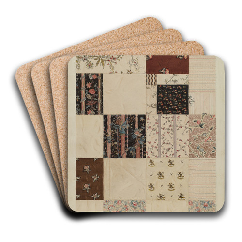 Patchwork Quilt by Elbert S. Mowery Art Drink Coaster set Patchwork Quilt by Elbert S. Mowery Art Drink Coaster set