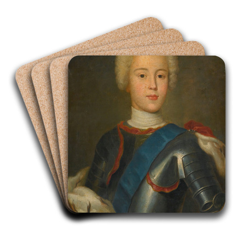 Portrait Of PrinceCharles Edward Stuart (1720 - 1788) by Studio of Antonio David Art Drink Coaster set