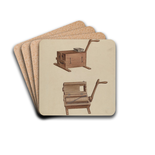 Meat Grinder by Paul Ward Drink Coasters - set of 4 Meat Grinder by Paul Ward Drink Coasters - set of 4