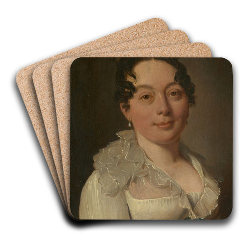 Portrait of a Woman by Louis Lopold Boilly Art Drink Coaster set