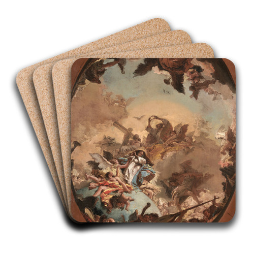 The Coronation of the Virgin by Giovanni Battista Tiepolo Art Drink Coaster set