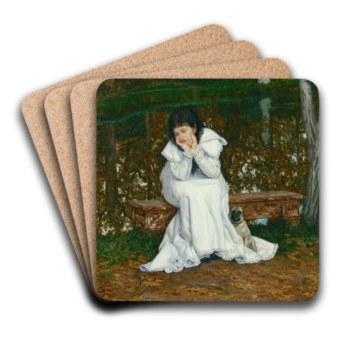 Mlancolie by James Tissot Art Drink Coaster set