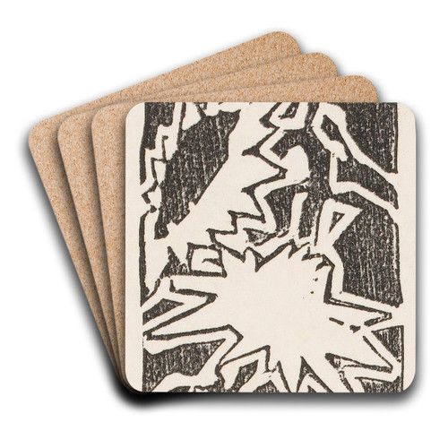 Gestileerde zonnebloem by Reijer Stolk Art Drink Coaster set