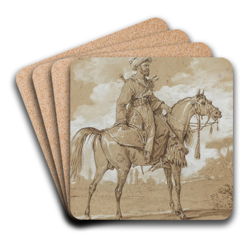 Arab warrior on horseback by Carle Vernet Art Drink Coaster set Arab warrior on horseback by Carle Vernet Art Drink Coaster set