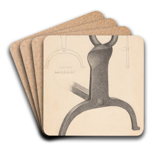 Andiron (one of pair) by Mildred Ford Art Drink Coaster set