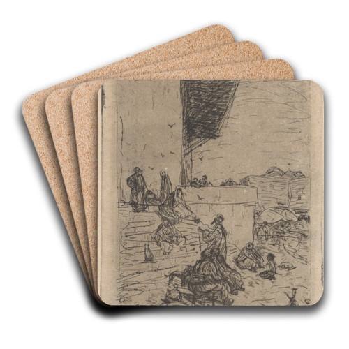 Markt voor een moskee by Marius Bauer Art Drink Coaster set