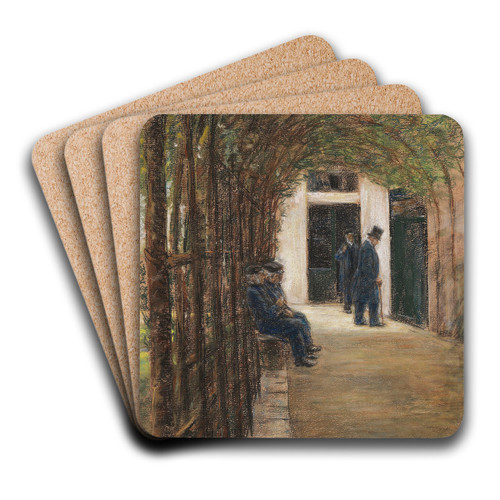 Altmnnerhaus in Amsterdam (Garten im Brentanostift in Amsterdam) by Max Liebermann Art Drink Coaster set